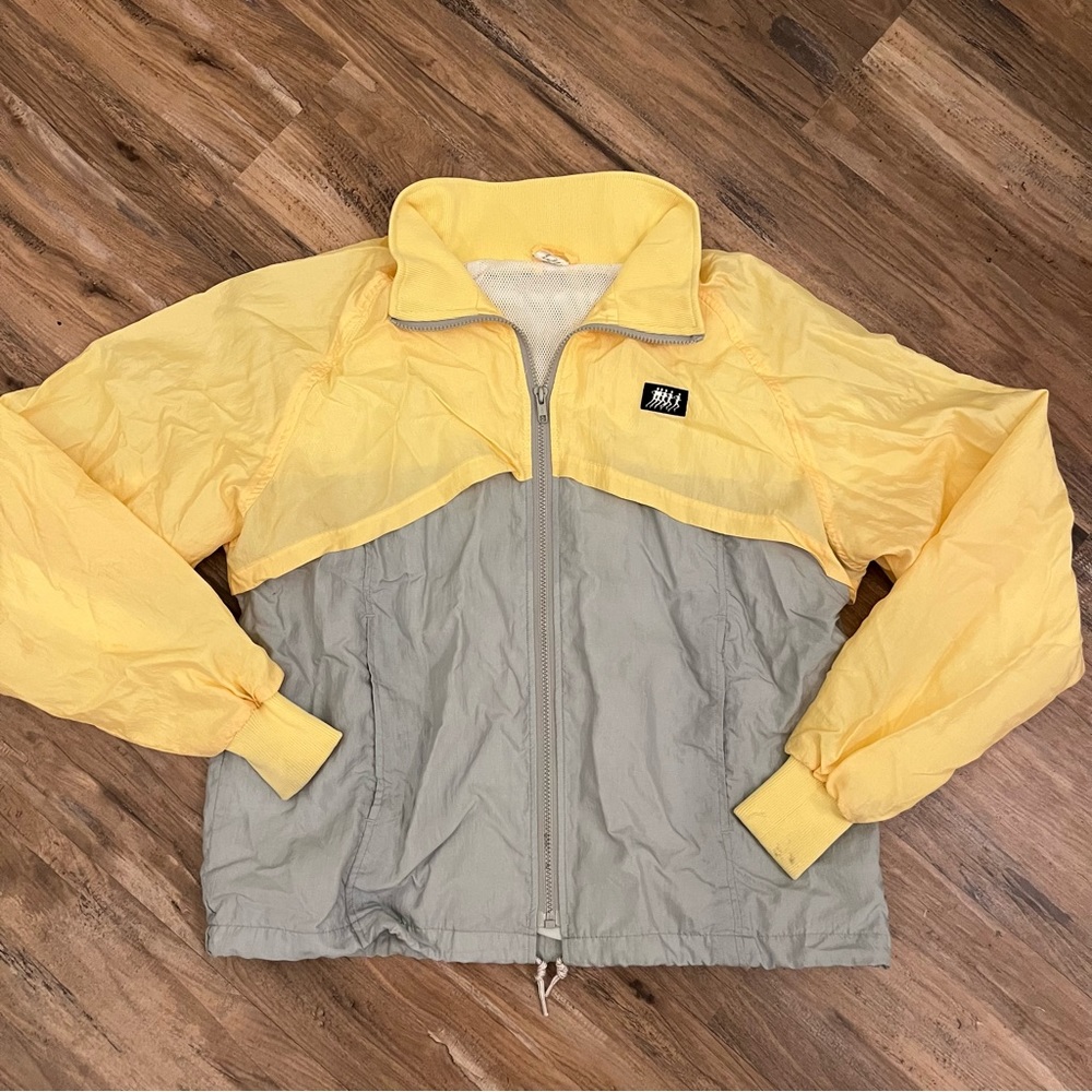 Mens vintage 90s frank shorter running color block windbreaker jacket sz L